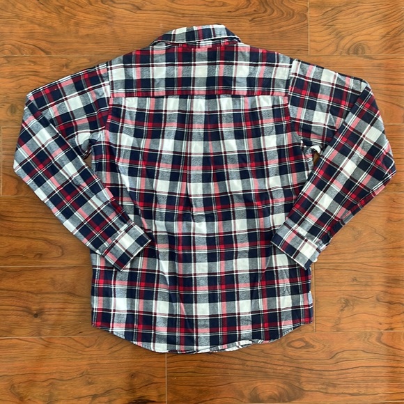 Brooks Brothers Blue and Red Boys Plaid Flannel Button Down Shirt - Picture 8 of 8